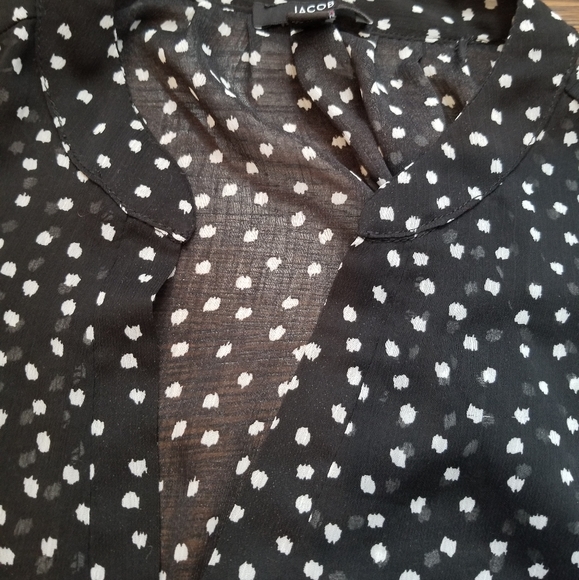 Jacob Polkadot sleeveless sheer top - Picture 1 of 3